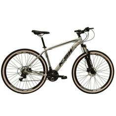 Imagem de Bicicleta Aro 29 Ksw Xlt Alumínio 27v Freio Disco Mecânico Garfo Suspensão Pneu Faixa - Prata Tam.15