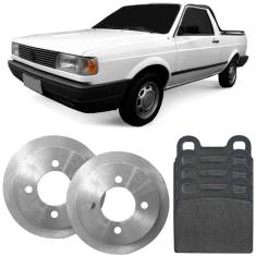 Imagem de Kit Pastilha Disco Freio Saveiro 1.6 94 A 95 Dianteiro Sólido