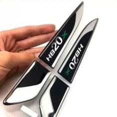 Imagem de Aplique Lateral Hb20x 2014/2019 Emblema Cromado Resinado Par