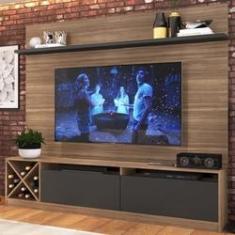 Imagem de Rack com Painel para TV Até 50 Polegadas 2 Portas Montana/Grafite 2023