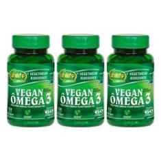 Imagem de Omega 3 Vegan Vegano Unilife 60 Cápsulas 480mg Kit 3 Unidades