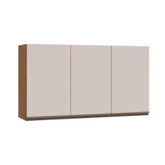 Imagem de Armário De Cozinha Modulado Conecta c/ 3 Portas Off White/ebano - Genialflex