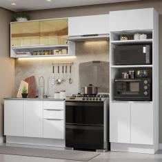Imagem de Armário De Cozinha Completa 270cm Branco Stella Madesa Branco