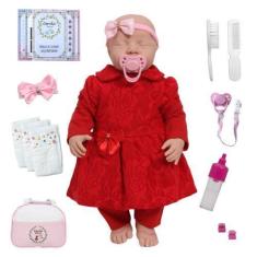 Imagem de Boneca Reborn Princesa Lívia 100% Silicone Olhos Fechados - Cegonha Re