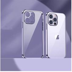 Imagem de Estojo macio transparente folheado para iPhone 13 Pro Max 12 11 XR X XS Max 8 7 Plus 13Pro 14 Capa protetora ultrafina à prova de choque, T2, para iPhone 12