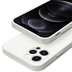 Imagem de Capa de telefone neon de silicone líquido quadrado para iphone 11 14 13 12 pro max xs xr x 7 8 plus capa de proteção de lente completa, branca, para iphone 7 8