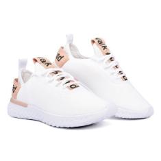 Imagem de Tênis Esportivo Walk Super Leve e Confortável Masculino - DS, Branco n