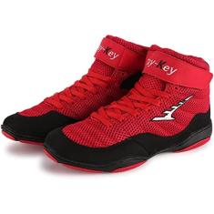 Imagem de Novos calçados de boxe/luta para adolescentes e crianças, calçados de boxe masculinos/femininos respiráveis ​​antiderrapantes, botas de boxe resistentes ao desgaste, leves e flexíveis, tênis