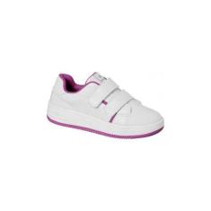 Imagem de Tênis Infantil Feminino Ortopé Bliss Fecho Duplo Branco Pink