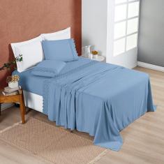 Imagem de Jogo Cama Casal Cherry Bordado Inglês 4 Pçs Seren