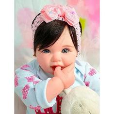 Boneca Bebe Reborn Yasmin Floral Millie Cegonha Reborn Dolls Mais 24  Acessórios 48cm com o Melhor Preço é no Zoom