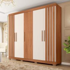 Imagem de Guarda Roupa Casal 5 Portas 2 Gavetas Marta Marrom Caemmun