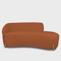 Imagem de Sofá 4 Lugares Orgânico 220cm Pé Ferro Dou Morgan Bouclê Terra L01 - D'Rossi