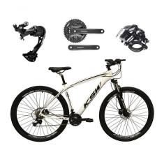 Imagem de Bicicleta Aro 29 Ksw Xlt Alívio E Altus 27v Freio Hidráulico Garfo Trava - Branco Tam.15