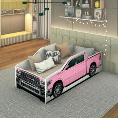 Imagem de Cama Infantil Solteiro Caminhonete Raam 100% MDF Resistente - Studio M