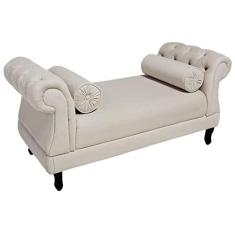 Imagem de Recamier Namoradeira Istambul Para Quarto Closet 195 cm Corano Bege - DL Decor