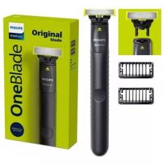 Imagem de Oneblade Philips Qp1424/10 Cor Cinza-Chumbo E Verde-Limão - Barbeador