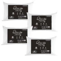 Imagem de Kit 4 Travesseiros Flor de Algodão Macio - Fibrasca