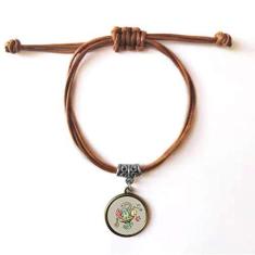 Imagem de DIYthinker Pulseira de couro de monstro alienígena e universo, pulseira marrom para presente