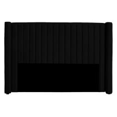 Imagem de Cabeceira Casal King Size Estofada Para Cama Box Alicia Veludo Preto