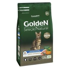 Imagem de Ração Seca PremieR Pet Golden Seleção Natural Frango, Abóbora e Alecrim para Gatos Castrados - 1 Kg