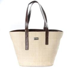 Imagem de Bolsa Ombro Feminina Palha Botão Alça Ajustável Estilo-Feminino