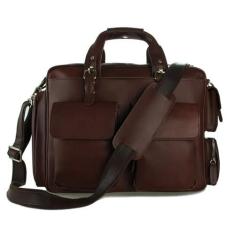 Imagem de Bolsa mensageiro de couro genuíno de 15,6 polegadas para laptop melhor bolsa de computador feita à mão para homens e mulheres, b