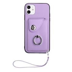 Imagem de Capa compatível com iPhone 11, capa carteira com suporte para cartão, capa de couro com cartões solts (8 cartões), anel de rotação de 360°, capa à prova de choque para Apple iPhone 11 6,1 polegadas