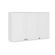 Imagem de Armário Aéreo p/ Cozinha Bella 2601 c/ 3 Portas 120cm Branco - Carraro