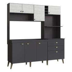 Imagem de Armário De Cozinha Compacta 186,5cm Com Torre Quente E Gabinete Pia Mu