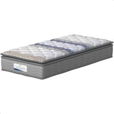 Imagem de Colchão Solteiro Molas Ensacadas Turquia com Pillow Top Cinza 88x188x28cm