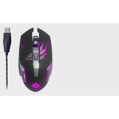 Imagem de Mouse Gamer Barato 6 Botões 3200 Dpi Com Led Cabo Nylon Usb