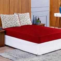 Imagem de Jogo cama casal estampado malha algodão elastico lençol box - HomeVari