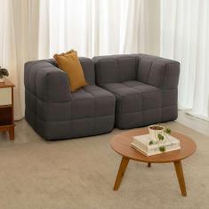 Imagem de sofá guldi popup com 2 módulos canto linho grafite