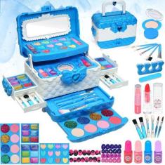 Imagem de Kit de maquiagem HERAPFANN Frozen Theme para meninas de 3 a 12 anos