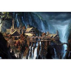 Imagem de Quebra-cabeça Phinli O Senhor dos Anéis: Cidade da Cachoeira, 1000 peças