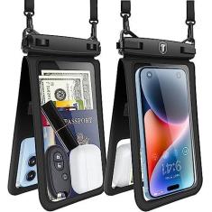Imagem de Njjex Bolsa de telefone impermeável com espaço duplo [2 unidades] capa seca para celular Samsung Galaxy Note 20 Ultra S23 Ultra S22 S21+ S20 S10 A03S A12 A13 A23 A53 A14 A54 iPhone 14 Pro Max 13 12 11 Xs Xr 8 7