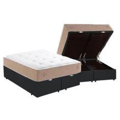 Imagem de Cama Box Baú Queen + Colchão Herval C1631 Molas Maxspring 158X198x75