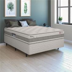 Imagem de Base Box + Colchão de Casal Herval Vitalle com Molas Maxpring 70x138x188 cm - Cinza