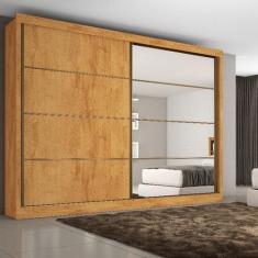 Imagem de Guarda Roupa Casal com Espelho 6 Gavetas Sevilha - Peroba - Made Marcs