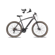 Imagem de   Bicicleta Aro 29 Ksw Xlt Alumínio 24v Câmbios Shimano Garfo Suspensão Pneu com Faixa Bege - Grafite
