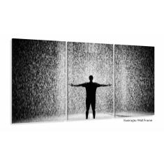 Imagem de Quadro Chuva Silhueta Homem Liberdade Mosaico 120x60