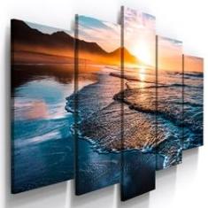 Imagem de Quadros Decorativos Mar Paisagem Entardecer Sala Hall