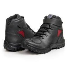Imagem de Bota Motociclista Masculina Couro Cano Médio Confortável 