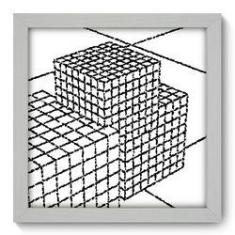 Imagem de Quadro Decorativo - Cubos - 22cm x 22cm - 134qnaab