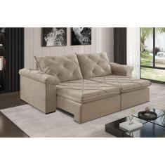 Imagem de Sofá Retrátil 2 Lugares 242cm Astor 2137 Bege