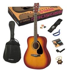 Imagem de Kit Violão Folk Acústico Cordas em Aço F 310P TBS Tobacco Brown Sunburst Yamaha