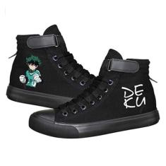 Imagem de DHSPKN Tênis de lona Mha Anime Deku Izuku Todoroki Cosplay Sapatos de cano alto
