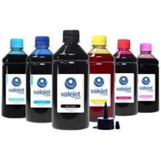 Imagem de KIt 6 Tintas L1800 para Epson Bulk Ink CMYK 500ml Corante Valejet