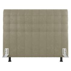 Imagem de Cabeceira Cama Box Casal Dahlia 140Cm Com Frame Sintético Bege - Abmaza